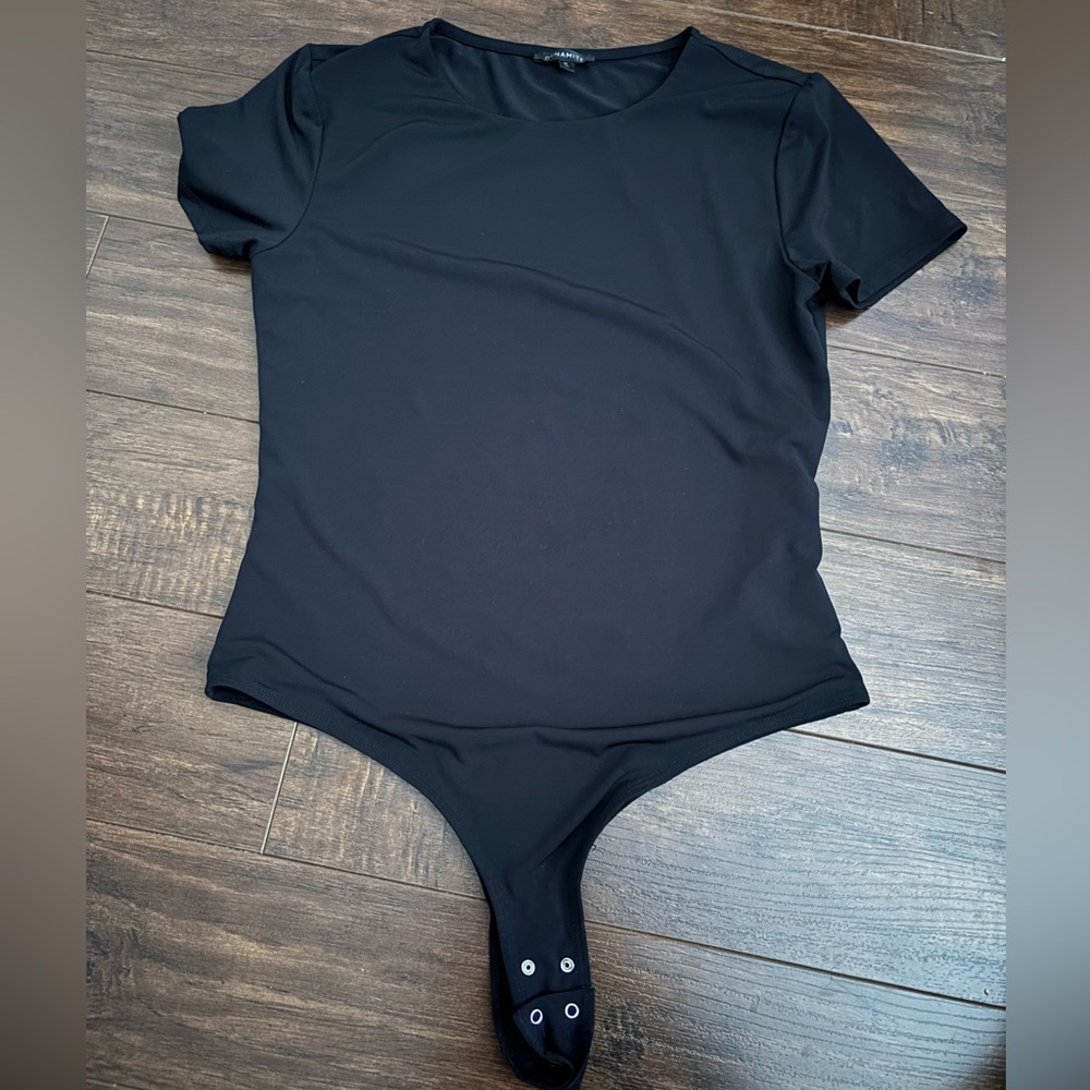 Dynamite black short sleeve bodysuit